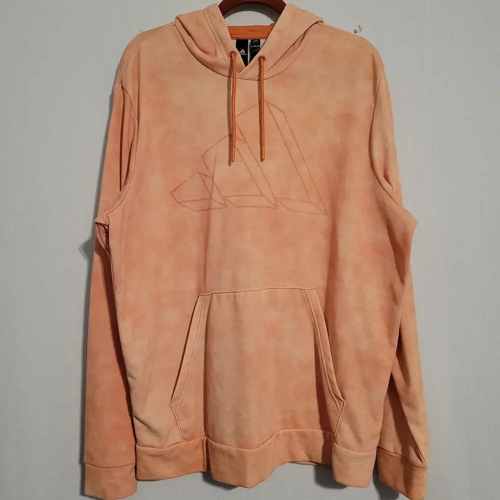 Adidas 3 Bar Hazy Copper Wash Pullover Hoodie men's size L Streetwear Athleisure